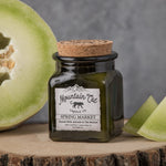 Spring Market - Rustic Cabin Collection Candles Mountain Cat Candle Co Vintage Green Jar with Cork Lid 