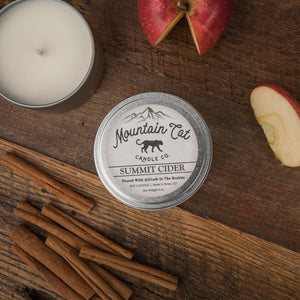 Summit Cider - Rustic Cabin Collection Candles Mountain Cat Candle Co Rugged Metal Tin 